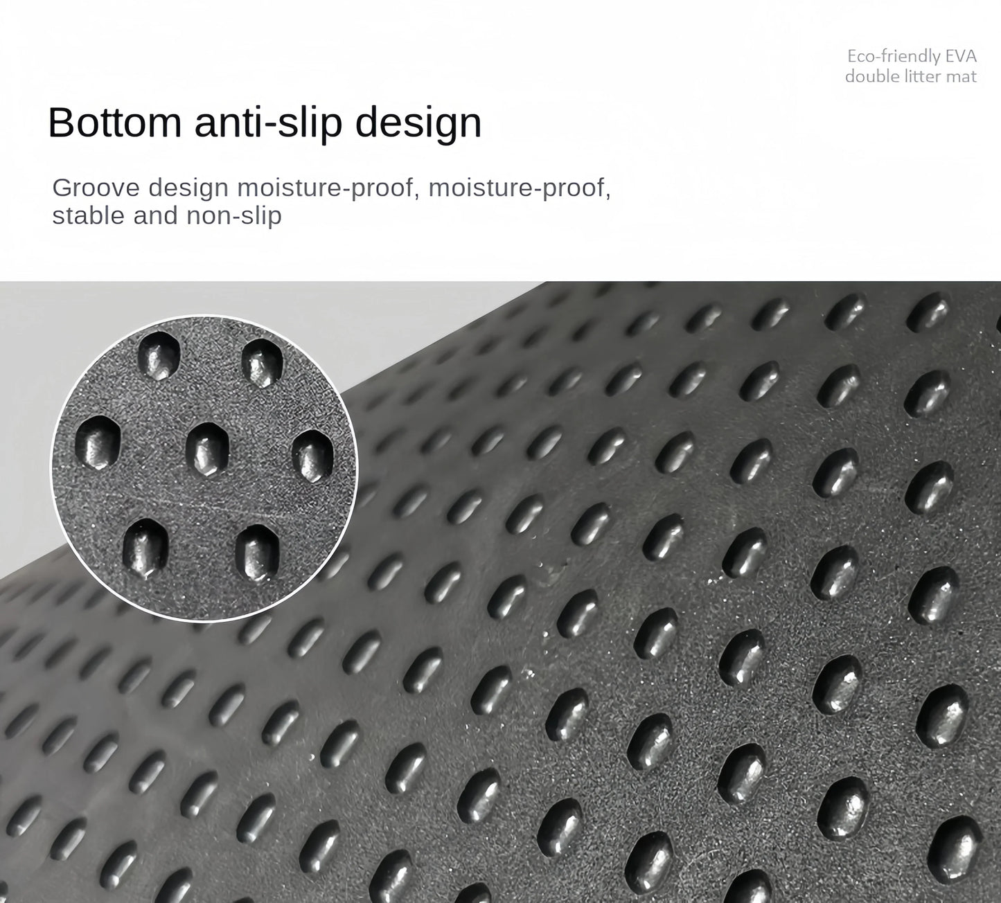 90X60CM doppelschichtige Katzentoiletten-Sandmatte Rutschfest